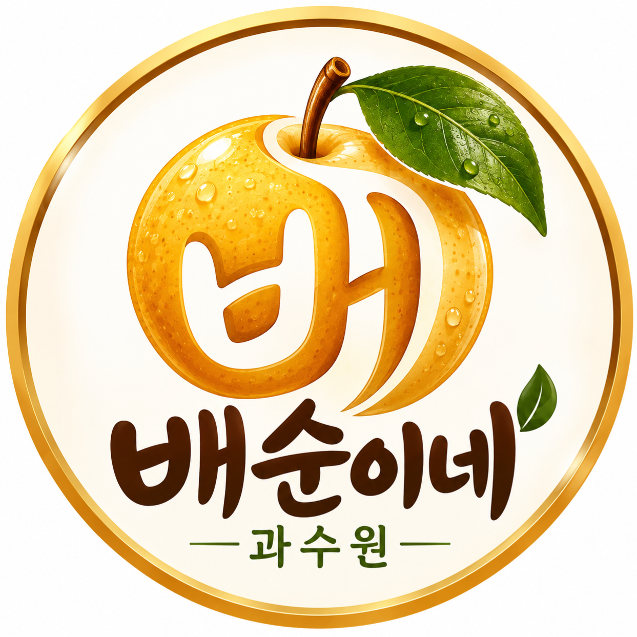 배순이네 과수원 공식 원형 로고